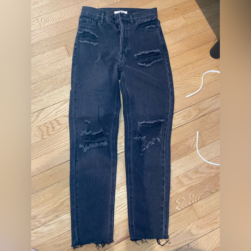 PacSun Women’s Ripped Black Skinny Jeans